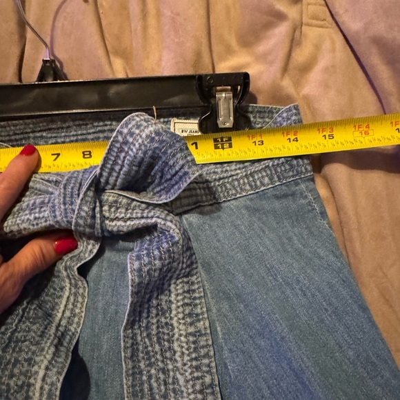 Blue white  jeans denim wrap skirt NWOT size small - Picture 3 of 5